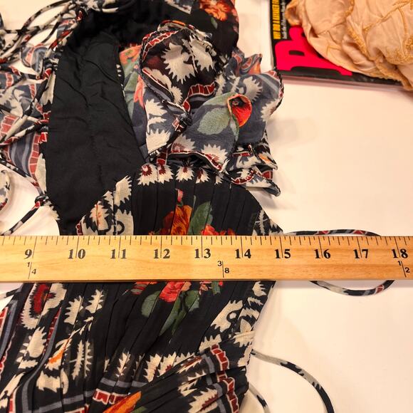 NWT Anthropologie Let Me Be Ruffle Tie Back Dress Medium MSRP $235 - Picture 11 of 12